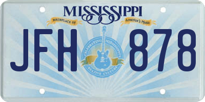 MS license plate JFH878