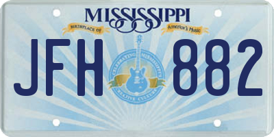 MS license plate JFH882