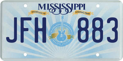 MS license plate JFH883