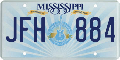 MS license plate JFH884