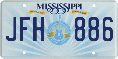 MS license plate JFH886