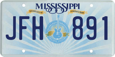 MS license plate JFH891