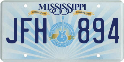 MS license plate JFH894