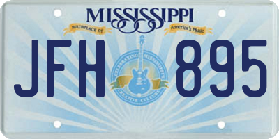 MS license plate JFH895