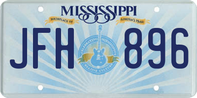 MS license plate JFH896