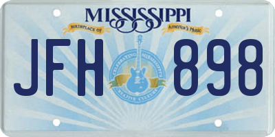 MS license plate JFH898