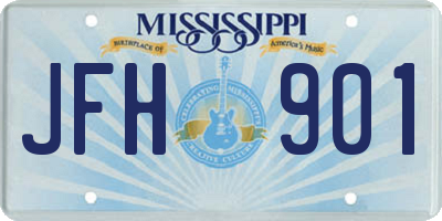 MS license plate JFH901