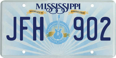 MS license plate JFH902