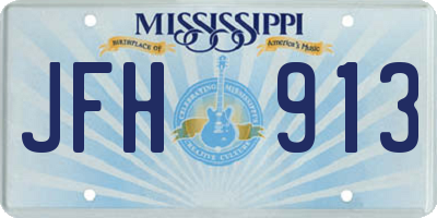 MS license plate JFH913