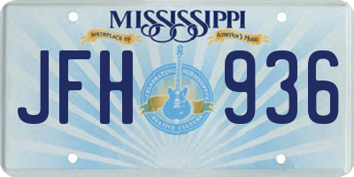 MS license plate JFH936