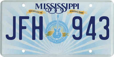 MS license plate JFH943
