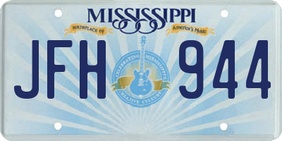 MS license plate JFH944