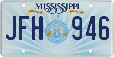 MS license plate JFH946