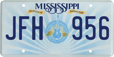 MS license plate JFH956
