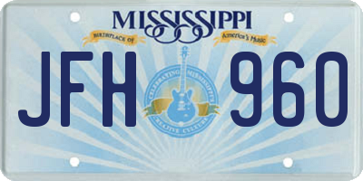 MS license plate JFH960
