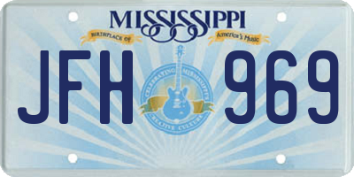 MS license plate JFH969