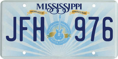 MS license plate JFH976