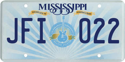 MS license plate JFI022