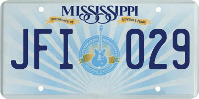 MS license plate JFI029