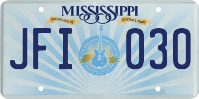 MS license plate JFI030