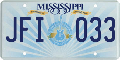 MS license plate JFI033