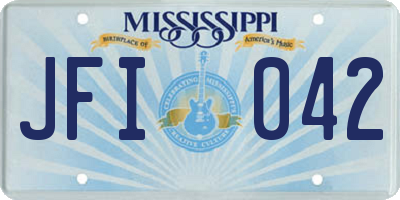 MS license plate JFI042
