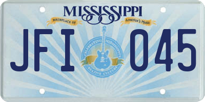 MS license plate JFI045