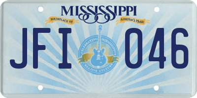 MS license plate JFI046