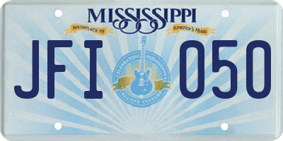 MS license plate JFI050