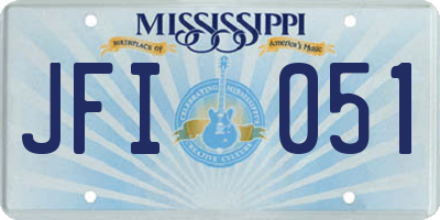 MS license plate JFI051