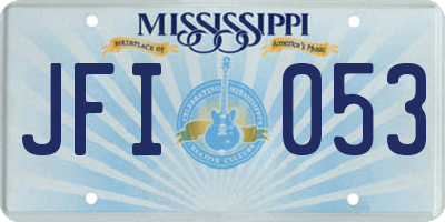MS license plate JFI053
