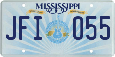 MS license plate JFI055