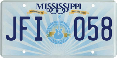 MS license plate JFI058
