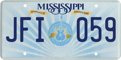 MS license plate JFI059