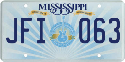 MS license plate JFI063