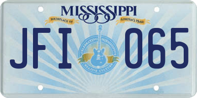 MS license plate JFI065