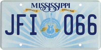 MS license plate JFI066