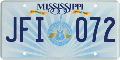 MS license plate JFI072