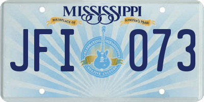 MS license plate JFI073