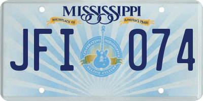 MS license plate JFI074