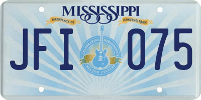 MS license plate JFI075