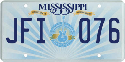 MS license plate JFI076