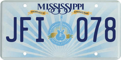 MS license plate JFI078