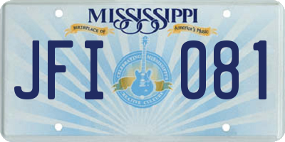 MS license plate JFI081