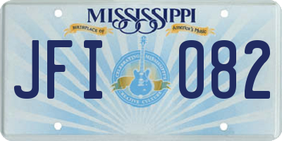 MS license plate JFI082
