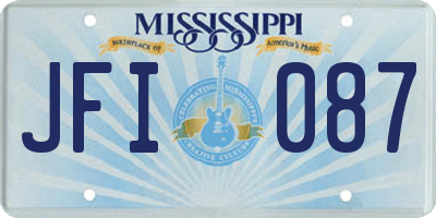 MS license plate JFI087