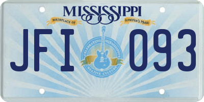 MS license plate JFI093