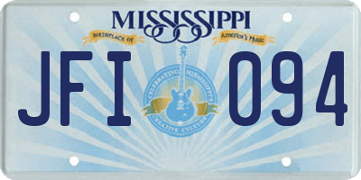 MS license plate JFI094