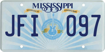 MS license plate JFI097