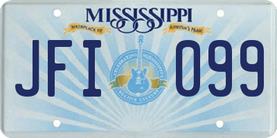 MS license plate JFI099